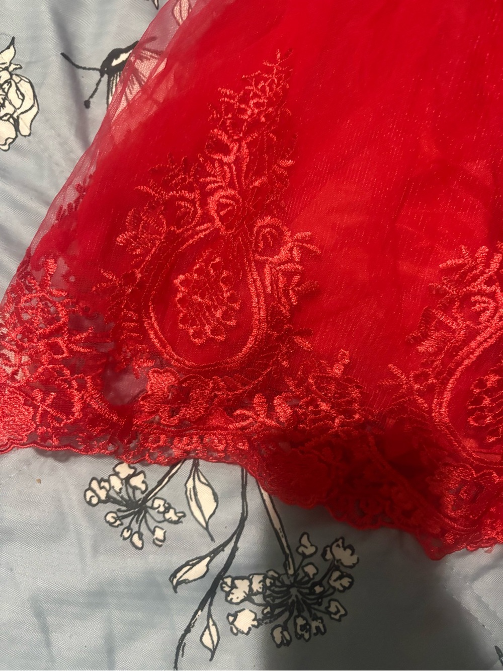Red Sleeveless Tulle Party Dress for baby 12-18 months - Picture 5 of 8